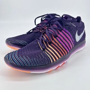 Nike Purple and Orange Athletic Shoes Lightweight Design